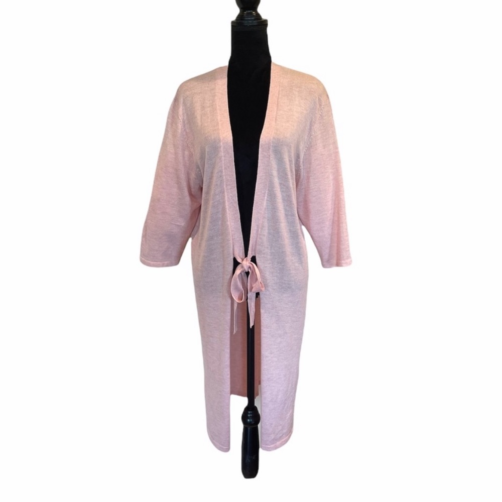 Jacqueline de Yong NWT casual long pastel pink 3/4 sleeve knit cardigan large